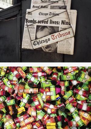 Top: A Vivian Maier color photograph from 1973 Bottom: Maier's undeveloped film